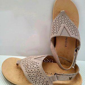 VIONIC Women's Shoes, Wedge Sandals / Color Tan / Size 7.5